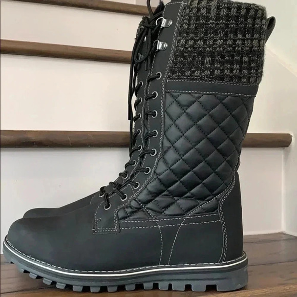 Shoes - POLAR Quilted Lace Up Combat Boots Black Size 10 New